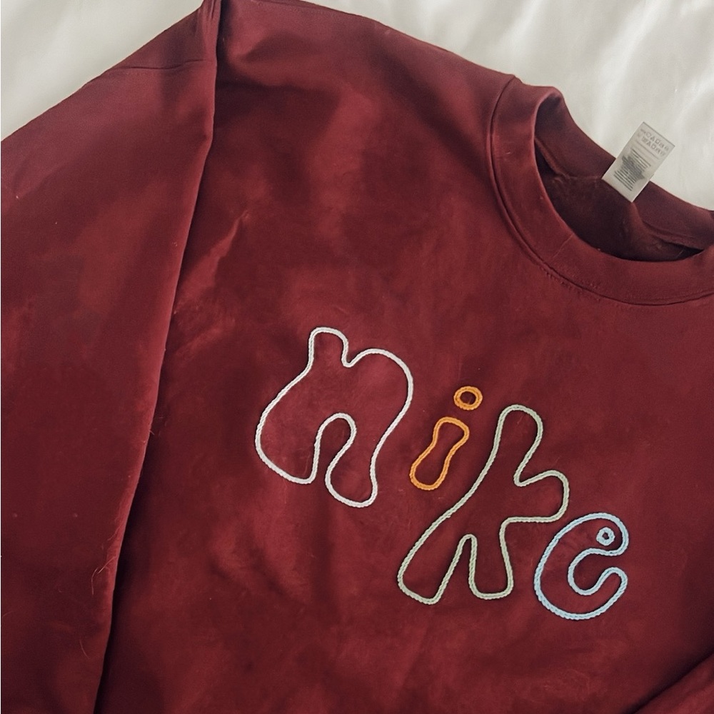 Hand Embroidered Nike Sweatshirt